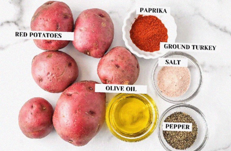 Ingredients for Diced Air Fryer Red Potatoes