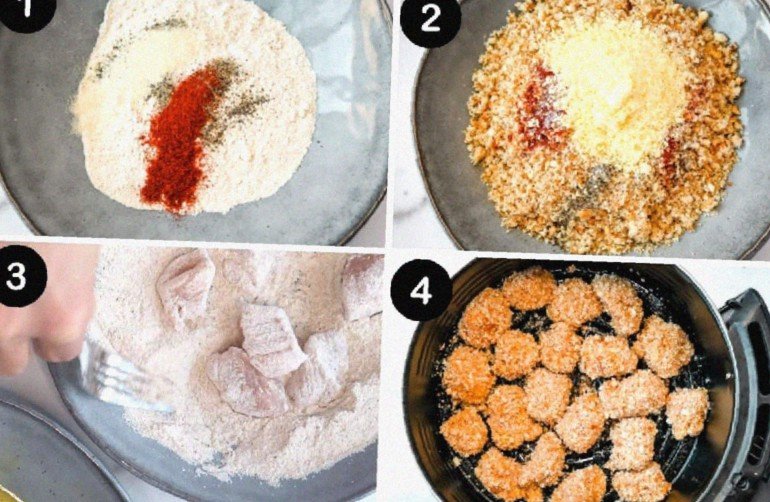 Step-by-step guide to making Air Fryer Chicken Nuggets