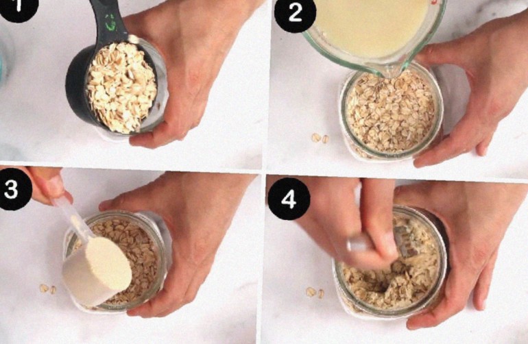 Steps for Making Protein Overnight Oats