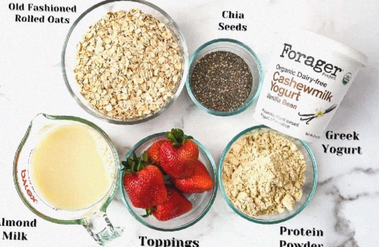 Ingredients for Protein Overnight Oats