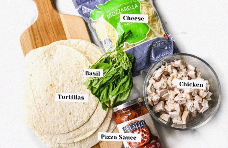 Ingredients for Italian Quesadillas