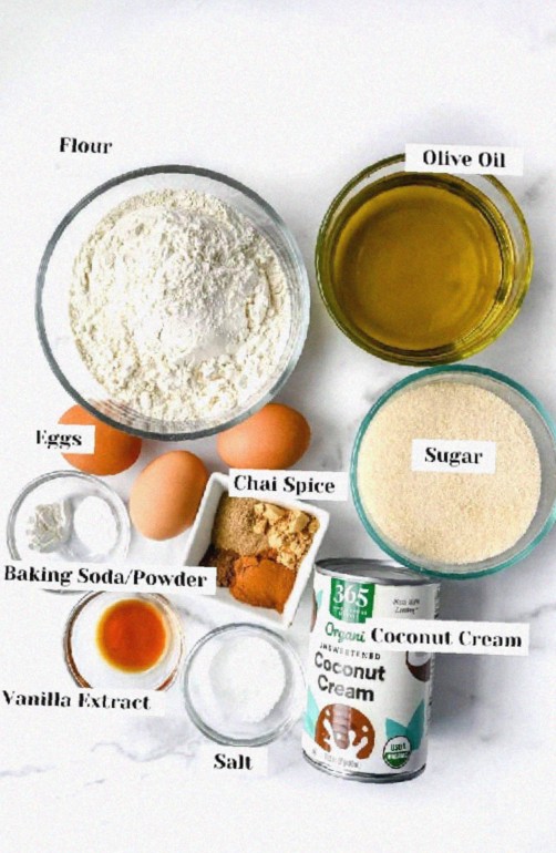 Ingredients for Chai Cake