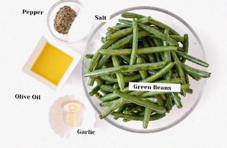 Ingredients for Crispy Garlic Green Beans