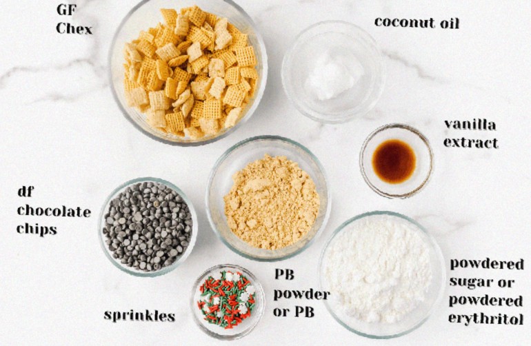 Ingredients for Healthy Muddy Buddies