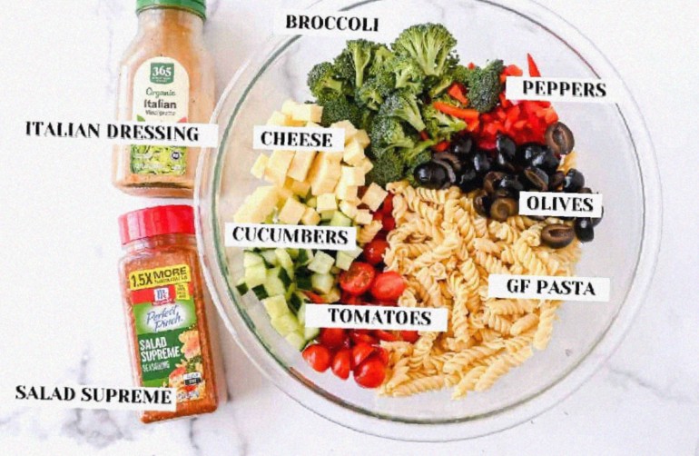 Gluten-Free Pasta Salad Ingredients