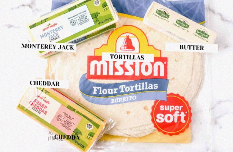 Cheesy Quesadilla Ingredients