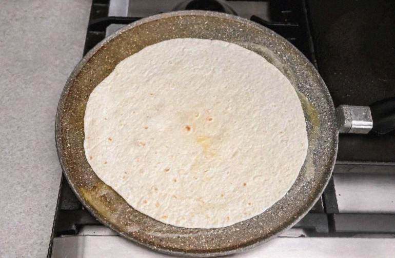 Tortilla on Stove