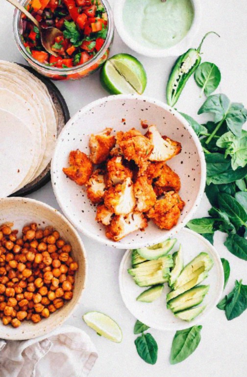 Cauliflower Buffalo Tacos