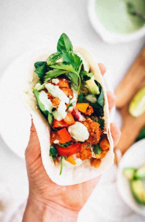 Vegan Buffalo Cauliflower Tacos