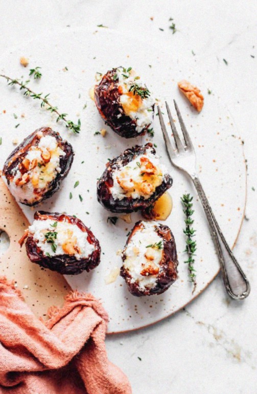 Cream Cheese Stuffed Dates with Walnuts