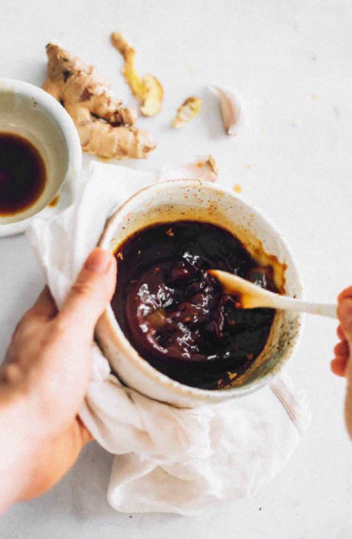 Vegan Stir-Fry Sauce Preparation