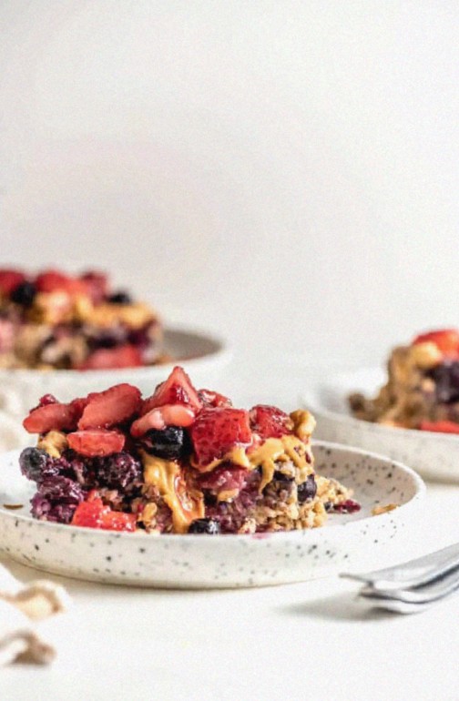 Baked Berry Protein Oatmeal