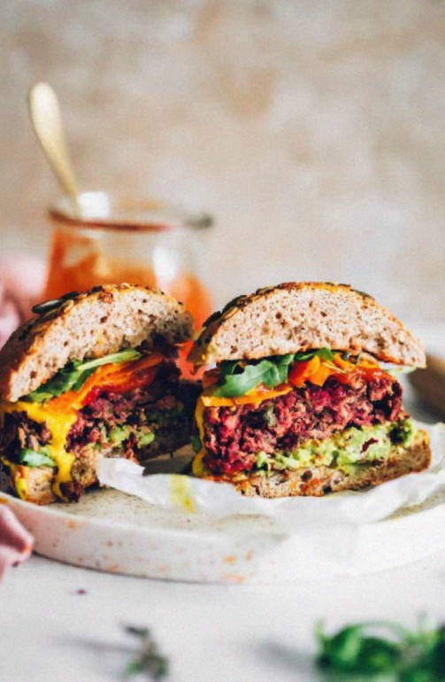 Loaded Vegan Kidney Bean Burgers