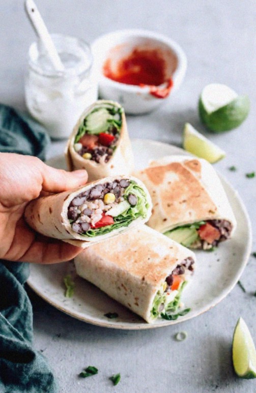 Easy Vegan Bean Burritos