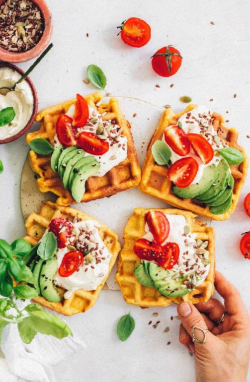 Savory Vegan Pumpkin Waffles