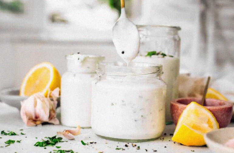 Creamy Vegan Garlic Yogurt Sauce