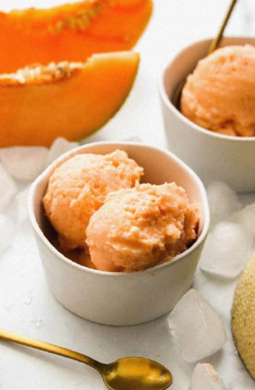 Easy Cantaloupe Sorbet