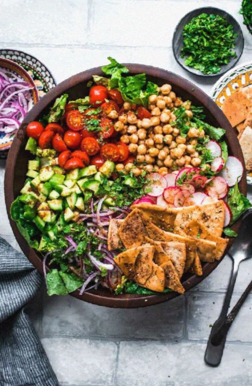 Chickpea Fattoush Salad