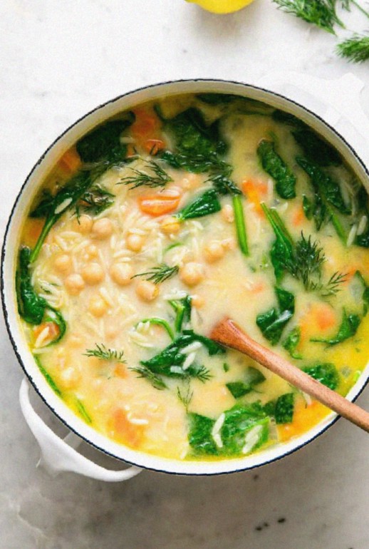 Lemon Chickpea Orzo Soup