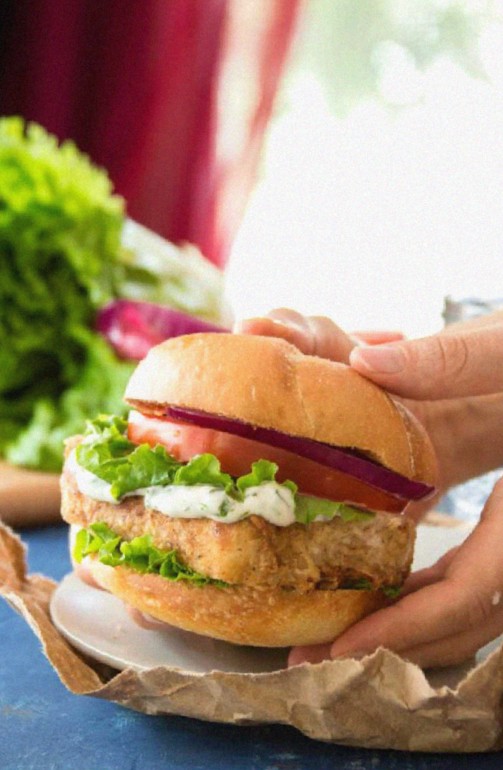 Crispy Vegan Fish Sandwiches