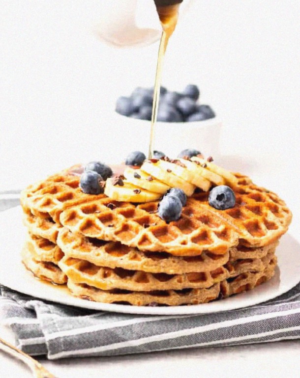 Banana Protein Powder Waffles